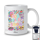 Personalized Custom Name Happy 100 Days Of School; Colorful School Tools Teacher Student Lover T-Shirt