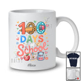 Personalized Custom Name Happy 100 Days Of School; Colorful 100th Day Teacher Students Group T-Shirt