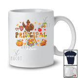 Personalized Custom Name Principal; Wonderful Thanksgiving Plaid Pencil Books Turkey T-Shirt