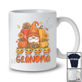 Personalized Custom Name Grandma; Adorable Thanksgiving Gnome Fall Pumpkins; Family T-Shirt