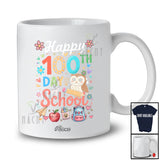 Personalized Custom Name Happy 100th Day Of School; Colorful 100 Days Owl Students Teacher T-Shirt