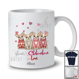 Personalized Custom Name Just A Chihuahua In Love; Lovely Valentine Hearts Family T-Shirt