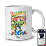 Personalized Custom Name Roaring Into 100 Days Of School; Amazing 100th Day Dinosaus T-Rex T-Shirt