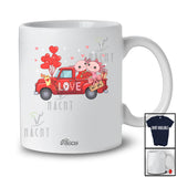 Personalized Custom Name Couple Axolotls On Red Truck; Lovely Valentine Axolotl Owner Animal T-Shirt