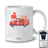 Personalized Custom Name Couple Corgis On Red Truck; Lovely Valentine Corgi Owner Animal T-Shirt