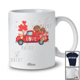 Personalized Custom Name Couple Dachshunds On Red Truck; Lovely Valentine Dachshund Owner T-Shirt