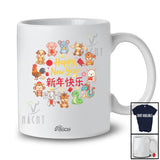 Personalized Custom Name Happy New Year 2026; Adorable Lunar New Year Chinese 12 Zodiac Sign T-Shirt