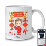 Personalized Custom Name Li Xi Me Please; Joyful Lunar New Year Boy Vietnamese Ao Dai Traditional T-Shirt