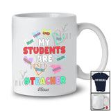 Personalized Custom Name My Students Are Loved; Awesome Valentine Hearts Collection Teacher T-Shirt