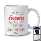 Personalized Custom Name My Students Are Loved; Awesome Valentine Lunch Lady Hearts Collection T-Shirt