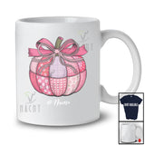 Personalized Custom Name Preppy Plaid Pink Pumpkin; Lovely Halloween Pumpkin Family T-Shirt