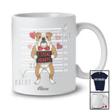Personalized Custom Name I Steal Hearts; Humorous Valentine Bulldog Owner Lover T-Shirt