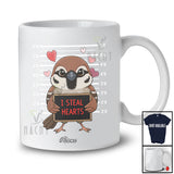 Personalized Custom Name I Steal Hearts; Humorous Valentine Sparrow Bird Animal Lover T-Shirt