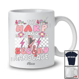 Personalized Custom Name Harp Is My Second Language; Amusing Player Musical Instruments T-Shirt