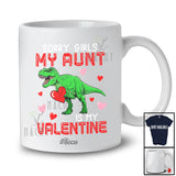 Personalized Custom Name Sorry Girls My Aunt Is My Valentine; Joyful Family Boys T-Rex Hearts T-Shirt