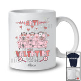 Personalized Custom Name Anti Valentine Club; Humorous Three Pink Opossum Animal Lover T-Shirt
