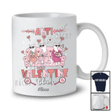 Personalized Custom Name Anti Valentine Club; Humorous Three Pink Cat Animal Lover T-Shirt