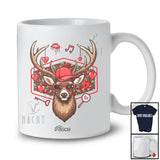 Personalized Custom Name Deer Heart Sunglasses; Humorous Valentine Hunting Hunter Couple T-Shirt