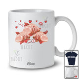 Personalized Custom Name Valentine Ham Collection; Humorous Hearts Ham Food Lover Couple T-Shirt