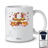 Personalized Custom Name Valentine Bourbon Collection; Humorous Hearts Drinking Drunker Couple T-Shirt