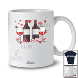 Personalized Custom Name Valentine Wine Collection; Humorous Hearts Drinking Drunker Couple T-Shirt