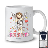 Personalized Custom Name Six Seven; Humorous Valentine's Day Hearts 67; Couple Family Group T-Shirt