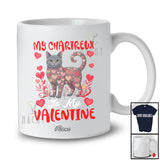 Personalized Custom Name My Chartreux Is My Valentine; Adorable Hearts Family Group T-Shirt
