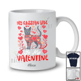 Personalized Custom Name My Russian Blue Is My Valentine; Adorable Hearts Family Group T-Shirt