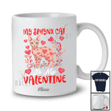 Personalized Custom Name My Sphynx Cat Is My Valentine; Adorable Hearts Family Group T-Shirt