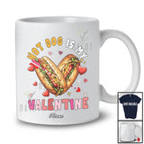 Personalized Custom Name Hot Dog Is My Valentine; Humorous Hearts Food Lover Group T-Shirt