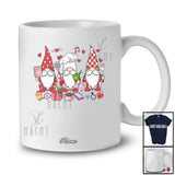 Personalized Custom Name Three Gnomes Chef Valentine; Lovely Gnomies Proud Jobs T-Shirt