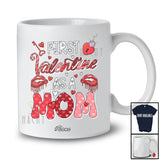 Personalized Custom Name First Valentine As A Mom; Humorous Promoting Future Mom; Hearts Family T-Shirt