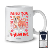 Personalized Custom Name My Bulldog Is My Valentine; Adorable Hearts Family Group T-Shirt