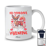 Personalized Custom Name My Chihuahua Is My Valentine; Adorable Hearts Family Group T-Shirt