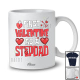 Personalized Custom Name First Valentine As A Stepdad; Humorous Promoting Future Stepdad; Family T-Shirt