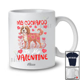 Personalized Custom Name My Cockapoo Is My Valentine; Adorable Hearts Family Group T-Shirt