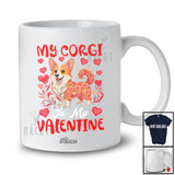 Personalized Custom Name My Corgi Is My Valentine; Adorable Hearts Family Group T-Shirt