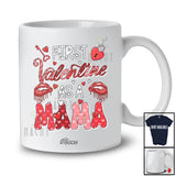 Personalized Custom Name First Valentine As A Mama; Humorous Promoting Future Mama; Family T-Shirt