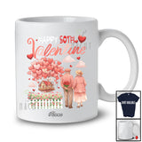 Personalized Custom Name Happy 50th Valentine; Adorable Flowers Hearts Couple Together Family T-Shirt