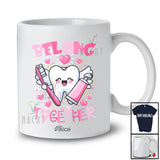 Personalized Custom Name Belong Together; Amazing Valentine Groovy Pink Tooth; Dentist Dental T-Shirt