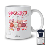 Personalized Custom Name LOVE; Adorable Valentine's Day Hearts Four Axolotl Animal Lover T-Shirt