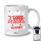 Personalized Custom Name I Love Reading Happy Valentine's Day; Joyful Hearts Reading Teacher T-Shirt