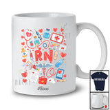 Personalized Custom Name RN; Adorable Valentine's Day RN Nurse Tools; Hearts Nursing T-Shirt