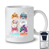 Personalized Custom Name Gamer Squad; Scary Halloween Gaming Controllers; Family T-Shirt