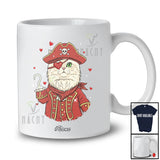 Personalized Custom Name Pirate Persian Cat Valentine; Amazing Hearts Kitten Owner Lover T-Shirt