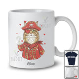 Personalized Custom Name Pirate Maine Coon Cat Valentine; Amazing Hearts Kitten Owner Lover T-Shirt