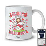 Personalized Custom Name Jesus Is My Valentine; Lovely Valentine's Day Groovy Jesus Hearts Family T-Shirt