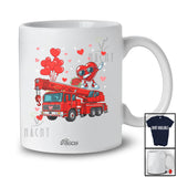 Personalized Custom Name Dabbing Heart Driving Crane Truck; Amusing Valentine Boys Men Driver T-Shirt