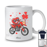 Personalized Custom Name Dabbing Heart Riding Dirt Bike; Amusing Valentine Boys Men Rider T-Shirt