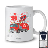 Personalized Custom Name Dabbing Heart Driving Garbage Truck; Amusing Valentine Boys Men Driver T-Shirt
